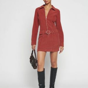 Reformation Nini Corduroy Mini Dress Size 4 NWT
